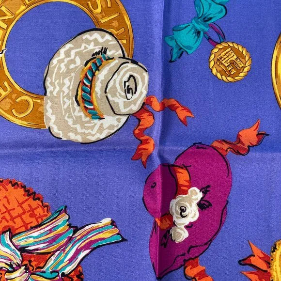 Celine Paris Cotton Scarf Hat Motif - Picture 8 of 13